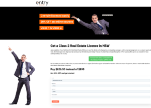 Entry Education - landing page