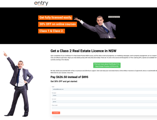 Entry Education – landing page 2